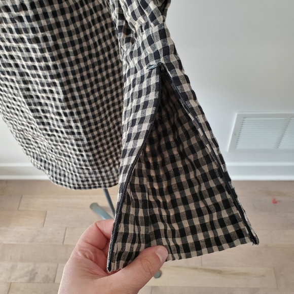 Essue black and white gingham mini dress size medium - Picture 6 of 13
